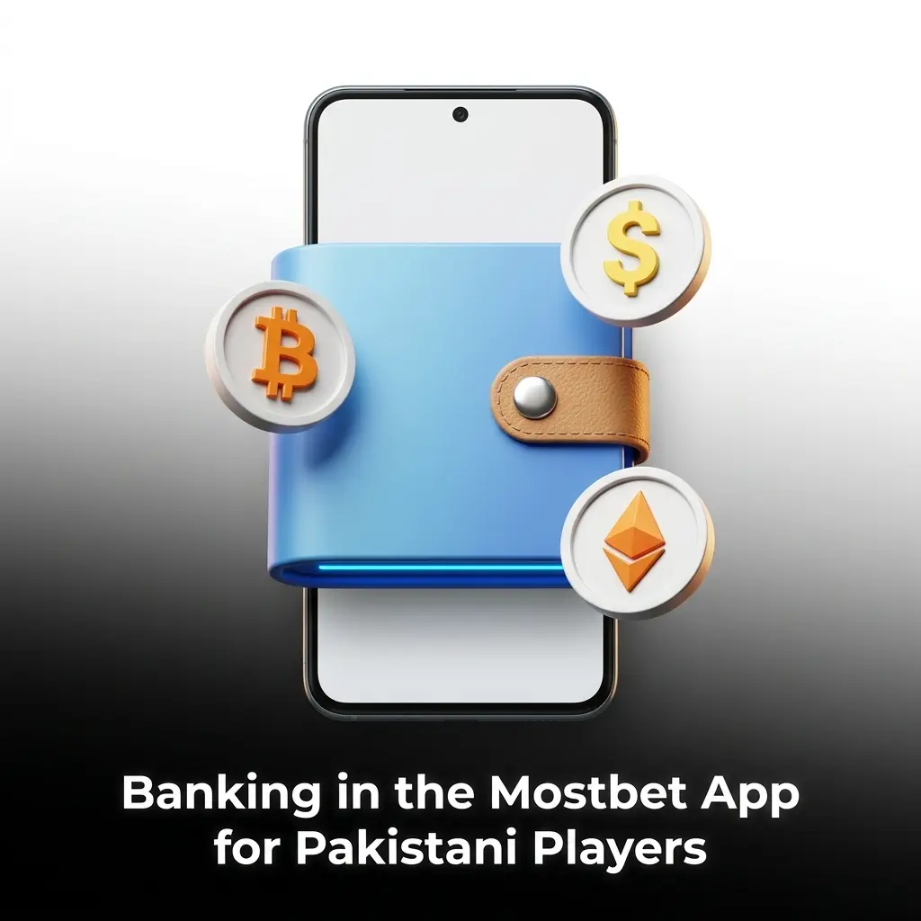 Mostbet app banking options for Pakistani players showing PKR payment methods like Easypaisa JazzCash and crypto