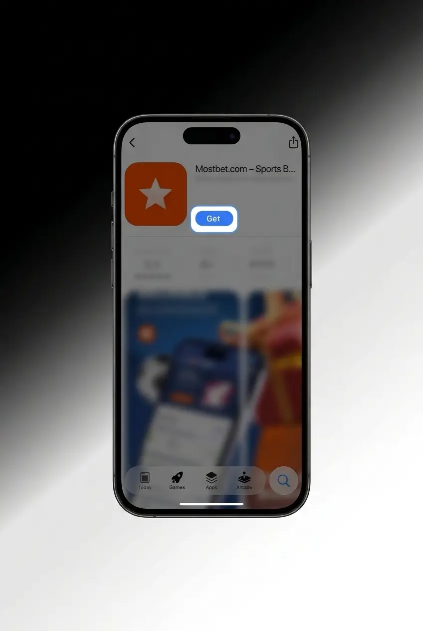 Mostbet iOS app download steps for iPhone and iPad shown in Safari browser installation guide