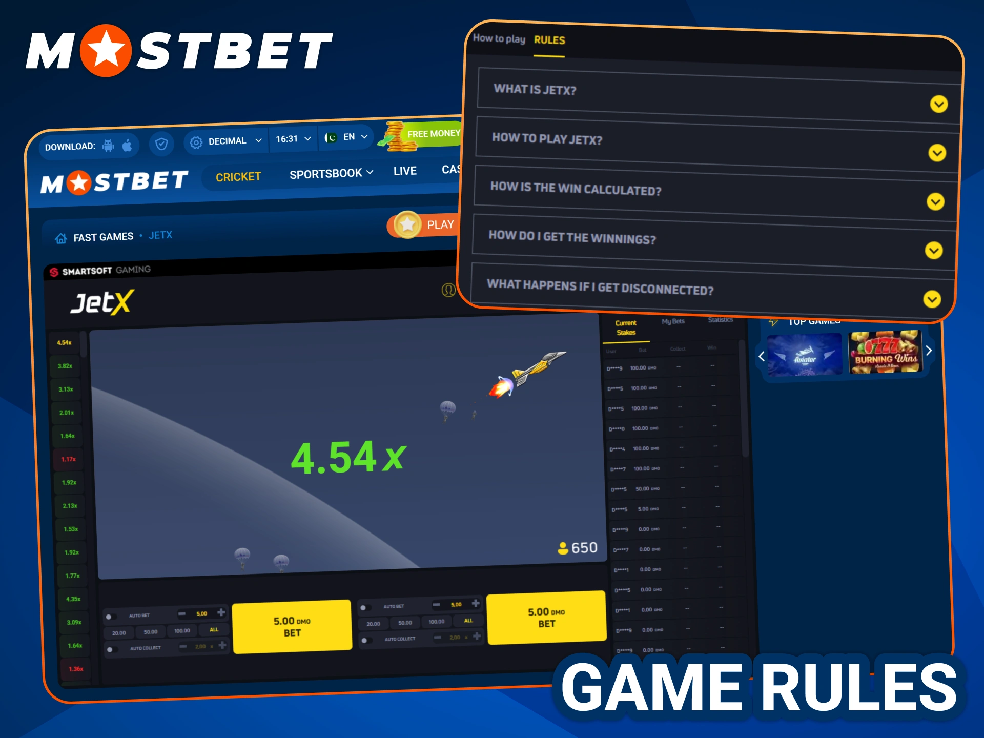 Read about Mostbet JetX rules for better game understanding.