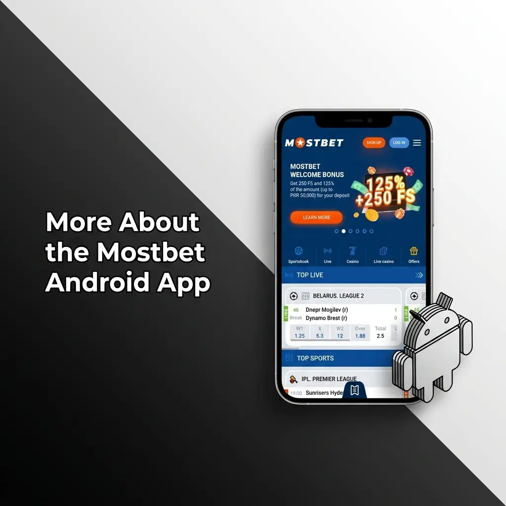 Mostbet Android app download guide showing minimum specs and compatible devices like Samsung, Xiaomi, OPPO in Pakistan