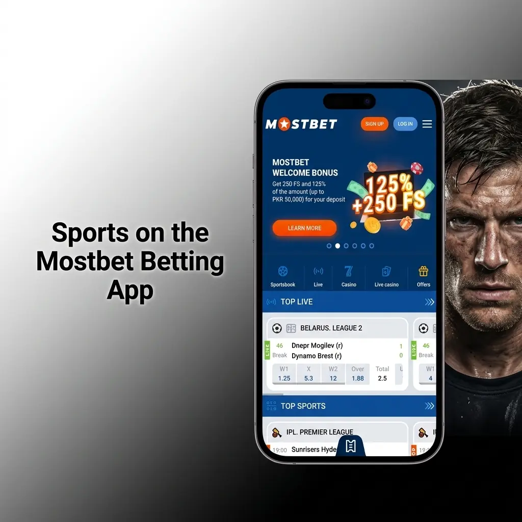 Mostbet app sports betting options for Pakistani users including cricket, football, and kabaddi with live odds