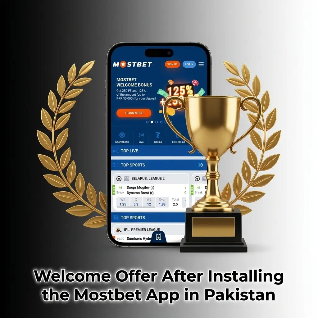 Mostbet Pakistan app welcome offer: 125% first deposit bonus up to PKR 25,000 plus 250 free spins